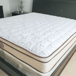 New King Mattress And Box Springs Bed Frame Is Not Included 