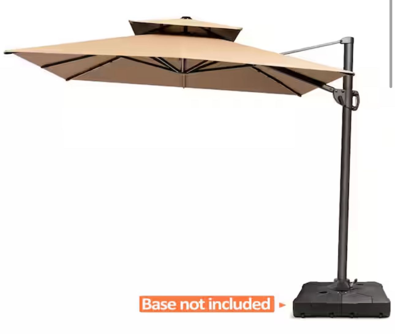 2 inch patio umbrellas Double-Sided Rectangular Patio Umbrella