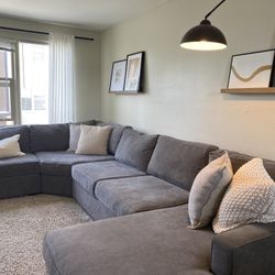 5-Piece Sectional Sofa With Chaise Lounge