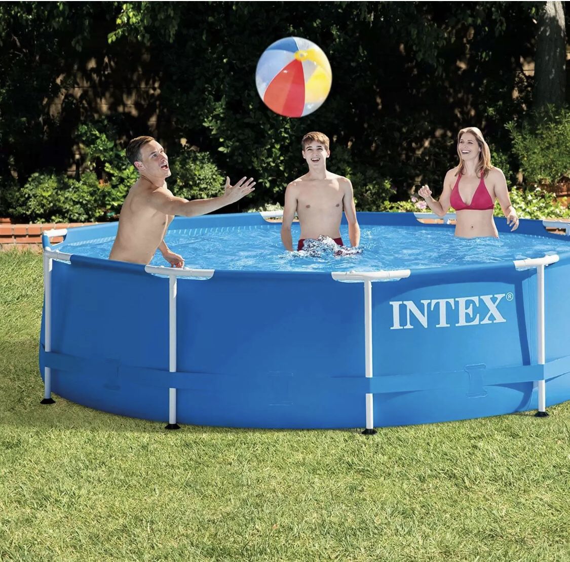 Intex 10' ftx 30" inches Metal Frame Round Above Ground Swimming Pool Set w/ Filter Pump