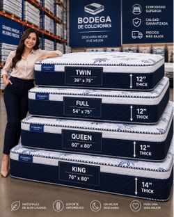 Brand New Ortho Supreme Mattresses – prices vary by size- Enjoy fast Free Delivery - Hablamos espanol