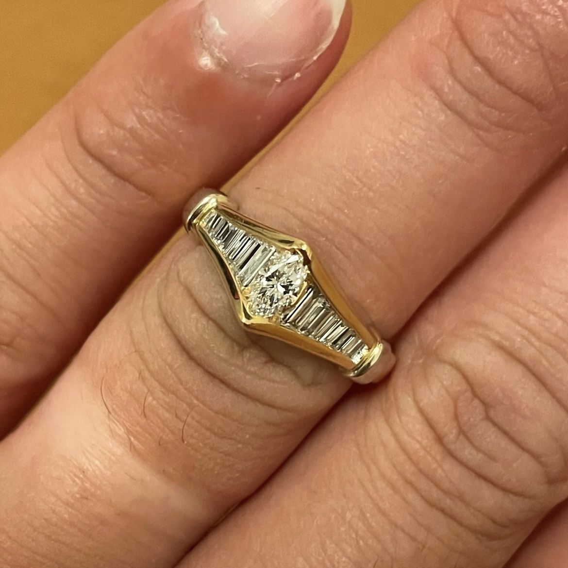 18K Yellow Gold Lab Grown Diamond Engagement Ring