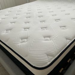 Boswell California King Upholstered Bed Frame with Storage & Revive Series 6 California King Mattress