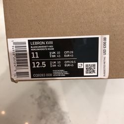 Lebron 18 Basketball Shoe Men Size 11