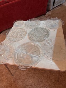 Vintage Clear Glass Serving Platters & Trays – $5 Each or 3 for $12