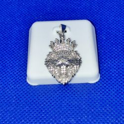 Ice Out Lion Pendant