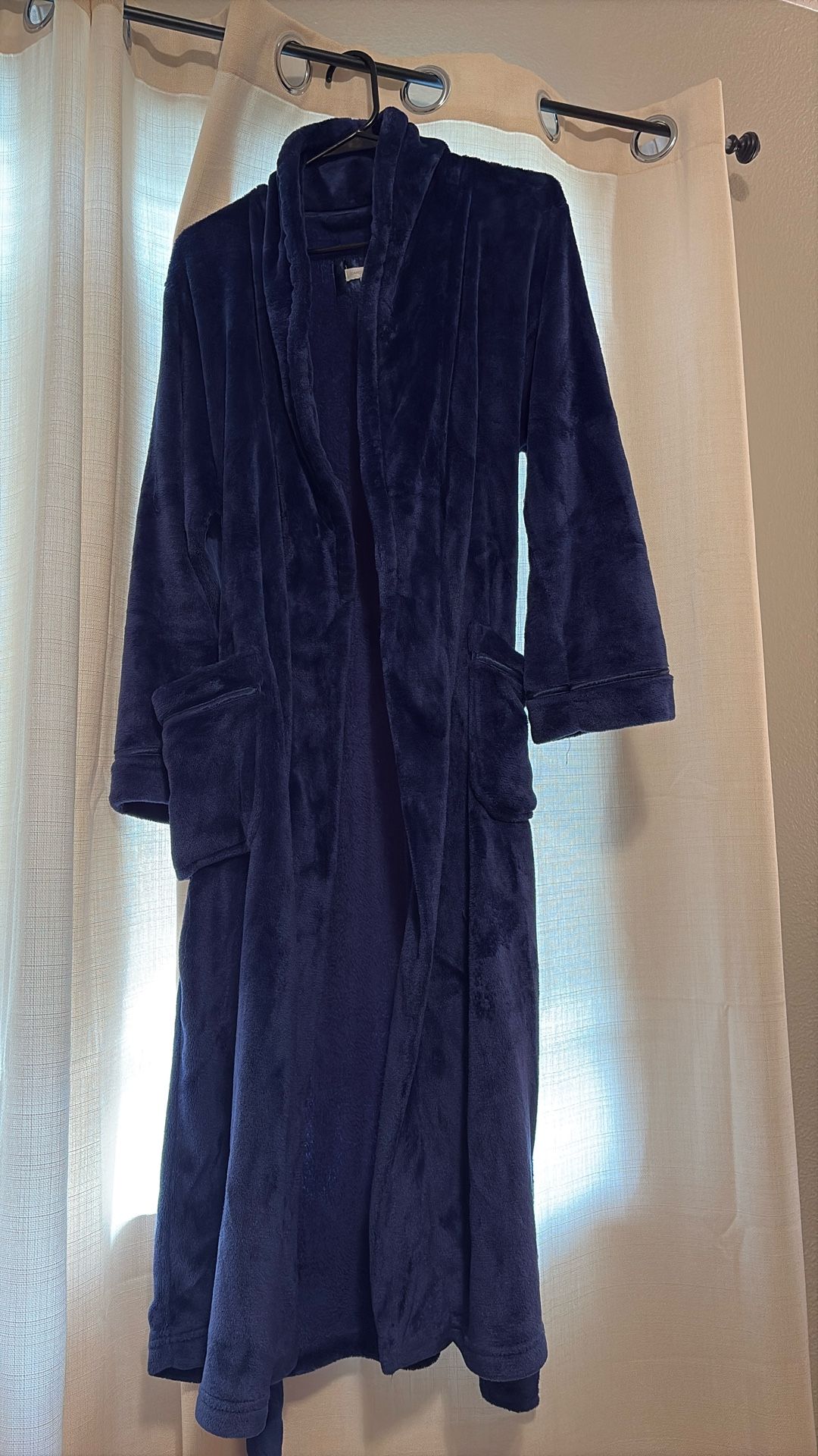 Velvety Soft Dark Blue Robe