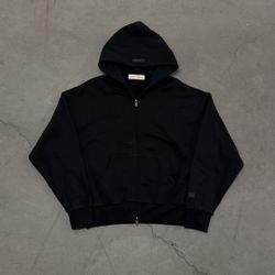 Essentials Classic Full Zip up Jet Black