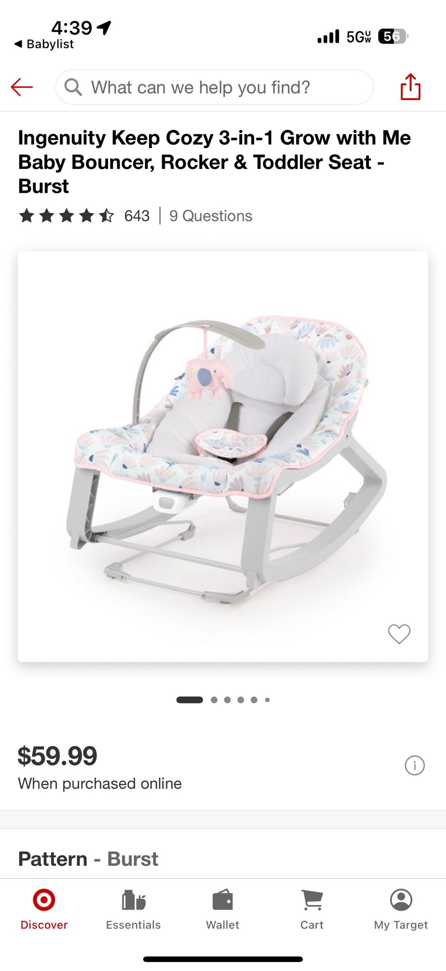 Baby Bouncer, Rocker, & Toddler Seat
