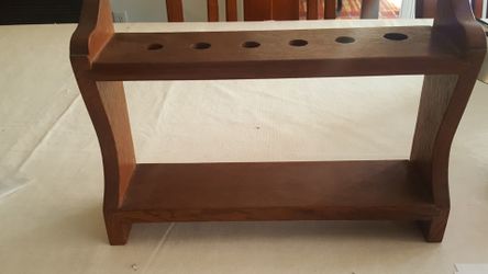 WOOD SMOKING PIPE RACK HOLDER