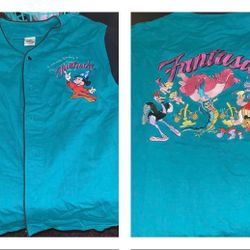 DISNEY Vintage  “Fantasia” Mickey Embroidered Baseball Jersey (no tags but my guess is size Large)