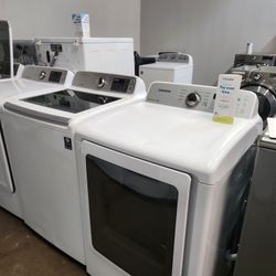 SAMSUNG SET STEAM WASHER AND ELECTRIC DRYER 