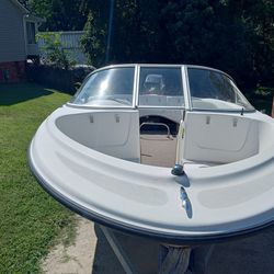 2003 Bayliner Capri 90hp Mercury, One Owner Boat ,Like New Condition, Open Bow Runabout, Bench Seat And Other Seats And Bimini Top Always Stored Insid