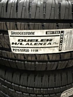 Brand New Tires (1) Bridgestone Dueler H/L Alenza Plus (275/55R20) (Single) ($165)
