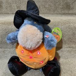 Disney Store Eeyore Winnie The Pooh Light Up Talking Pumpkin Halloween new