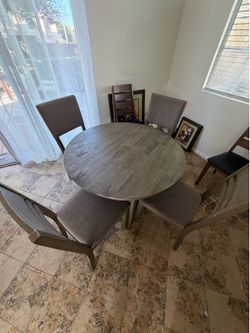Round table with chairs