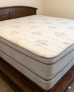 New queen mattress and box spring 2 pc bed frame is not included