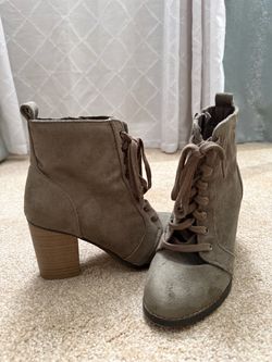 Olive Green Suede Boot