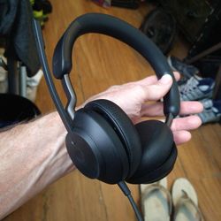 Jabra Premium Evolve Noise Cancelling Headphones And Mic Headphones 