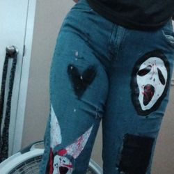 Hand Painted Horror Movie Pants