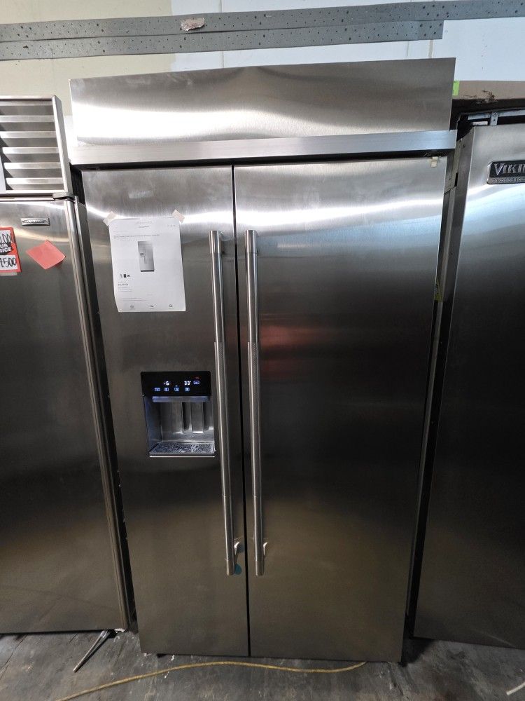 42" JENN AIR BUILT IN STAINLESS STEEL REFRIGERATOR