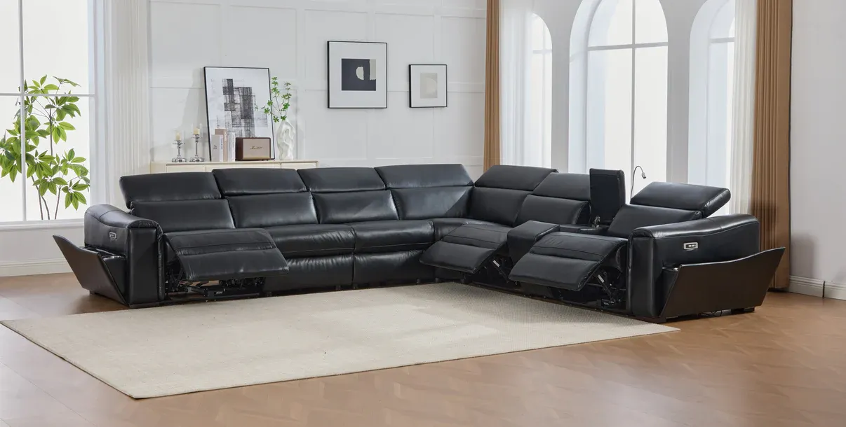 Sectional power Reclining Black