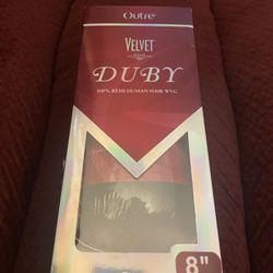 Outre Velvet Duby 8" Remi Human Hair Weave (OFF BLACK 1B)