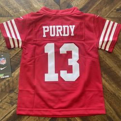 Purdy Toddler Jerseys Sizes: 2T/3T, 4T/5T, 6T/7T