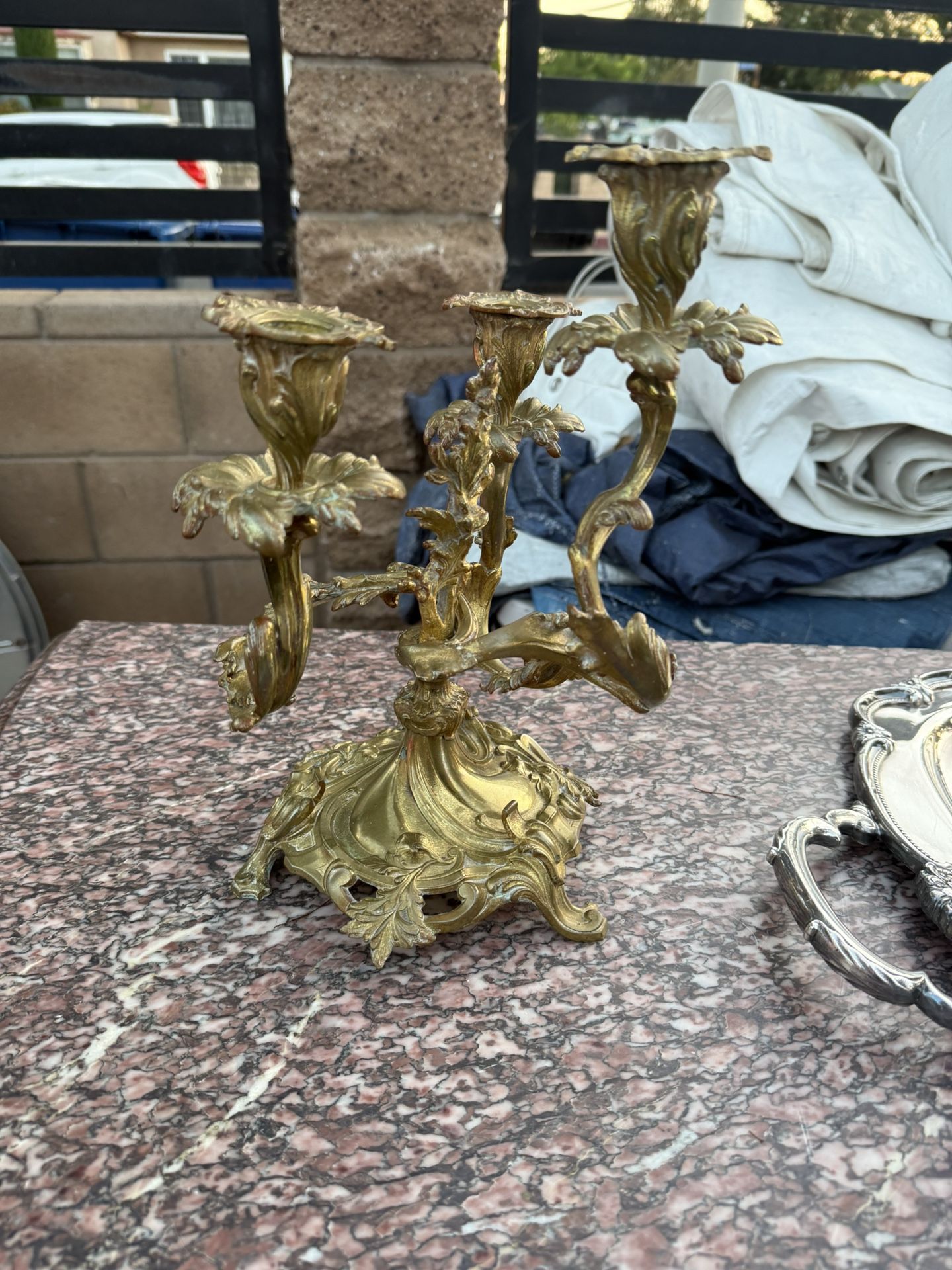 Louis XV Style Bronze Candelabras, Century, Set of 2