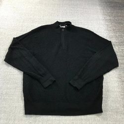 Tasso Elbo Quarter Zip Mens Sweater Pullover Jumper Shirt Top Cotton Size XL Extra Large Texture 
