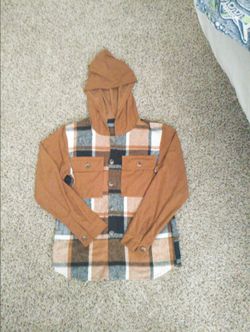 Plaid Hooded Shirt and Pants Set