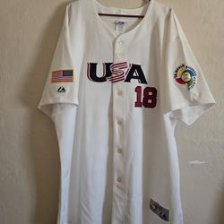 Vintage Majestic WBC Johnny Damon Jersey 