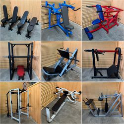 Gym Fitness Dumbbell Olympic Weight Plate Bar Barbell Power Squat Rack Bench Extension Chest Elliptical Treadmill Bike