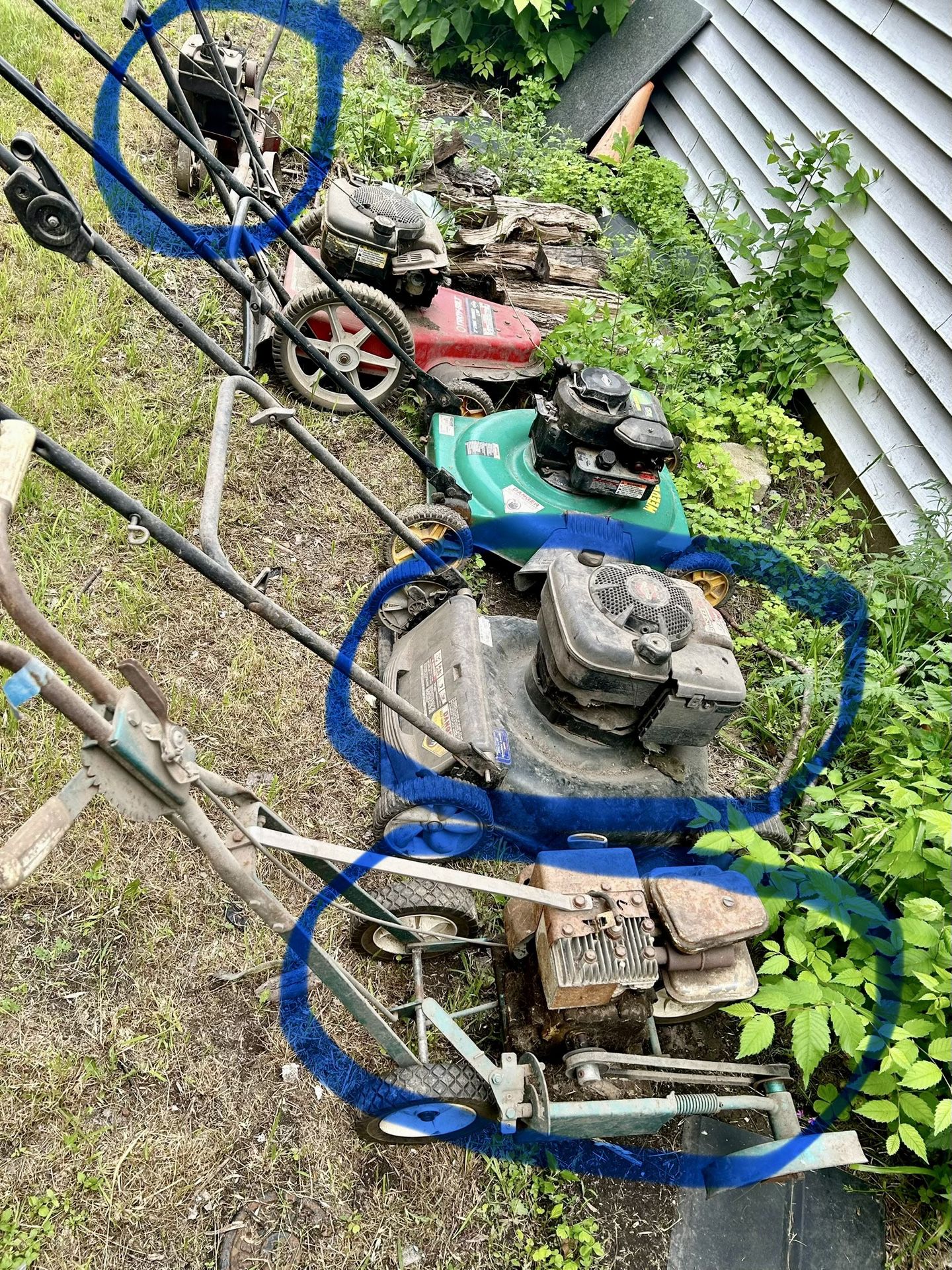 2 Edgers and 1 Huskee Mower