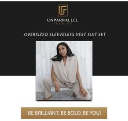 Oversized Sleeveless Vest Suit Set