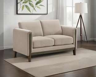 Kaylani Fabric Sofa – Brand New | Coffee Brown Frame | Ships to Your Door