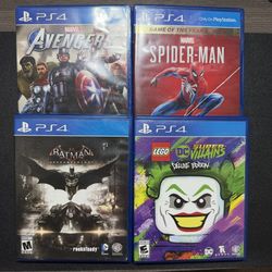 PS4 Games: SpiderMan, Avengers, Batman, & Lego DC Villains