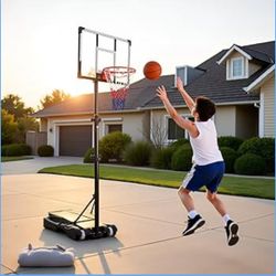 Adjustable Outdoor Basketball Hoop — Portable, Sturdy & Easy to Move