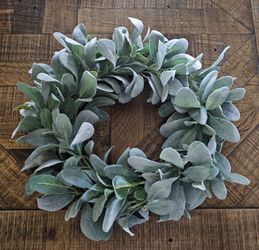Faux Lamb's Ear Greenery Wreath