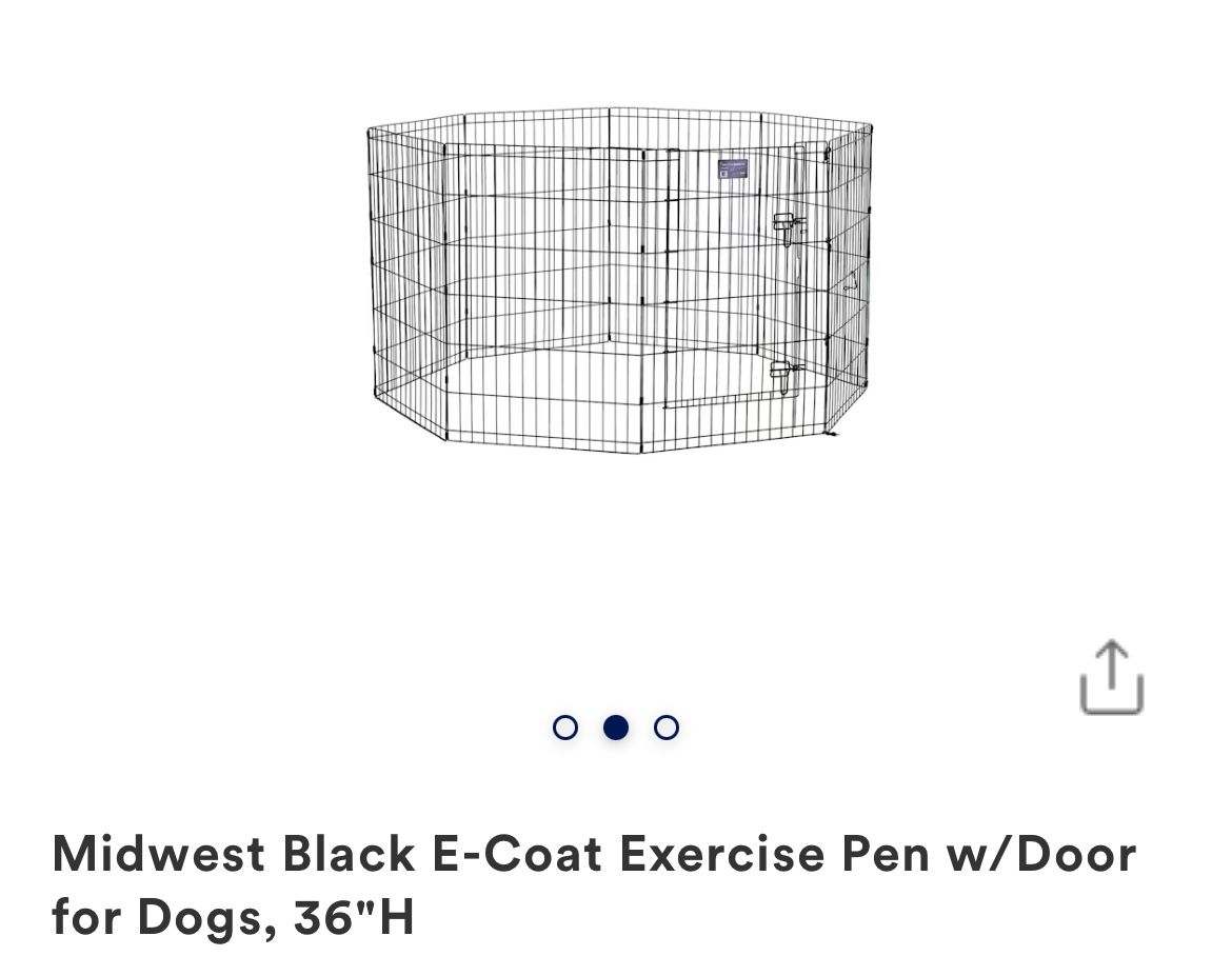 36” Pet Exercise Pen/Fence With Door