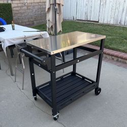 BBQ Grill Cart New