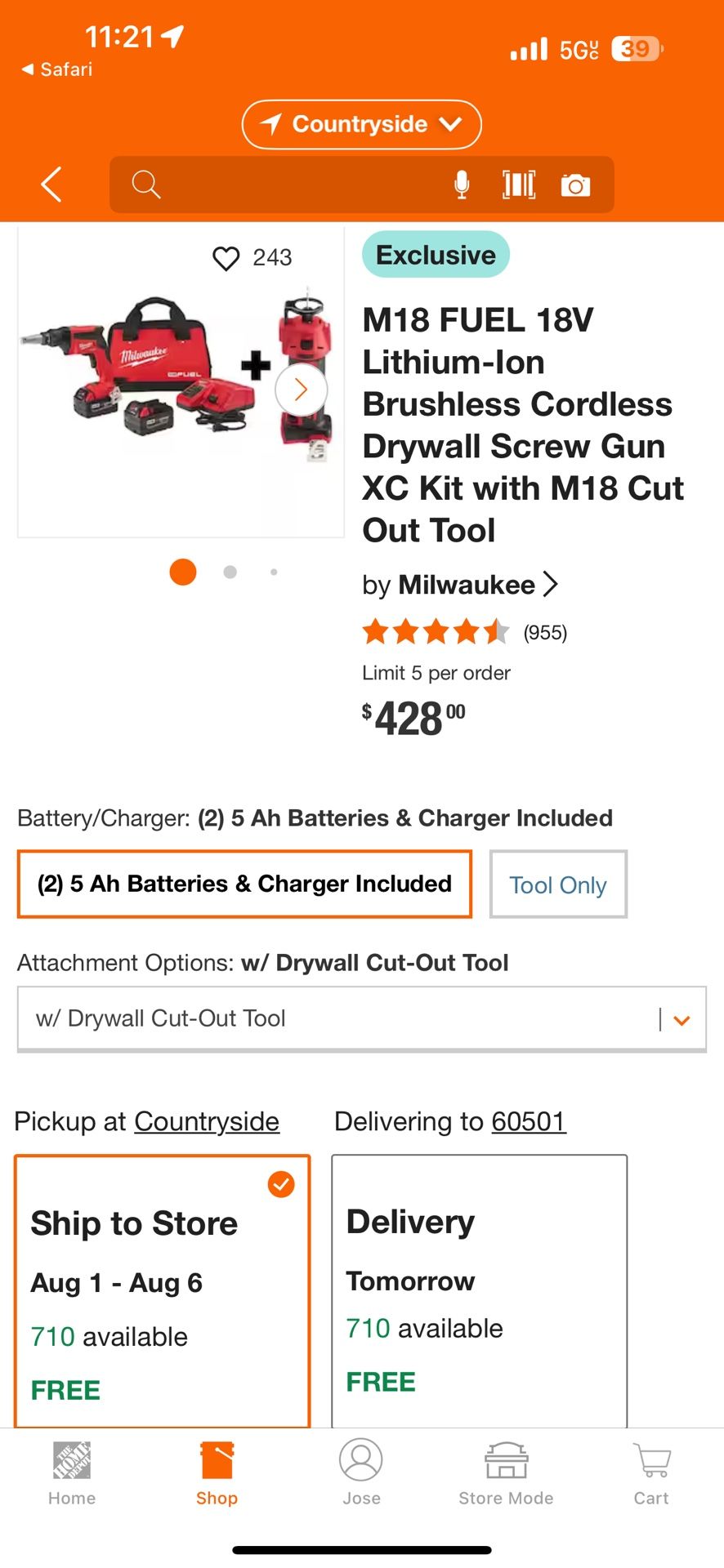 Milwaukee Screw Gun
