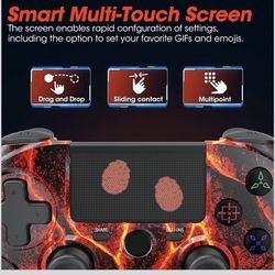 Wireless Controller for PS4,compatible with ps4/slim/pro and windows pc 6-Axis Gyro/Multi Touch Pad/3.5mm Audio Jack/800mAh Battery and Speaker (red)