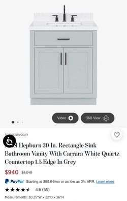30” Ariel bathroom vanity
