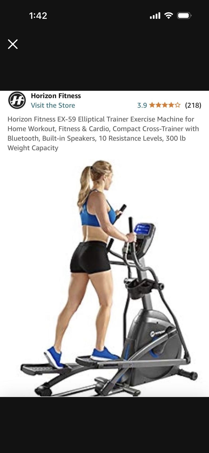 Elliptical Trainer Exercise Machine