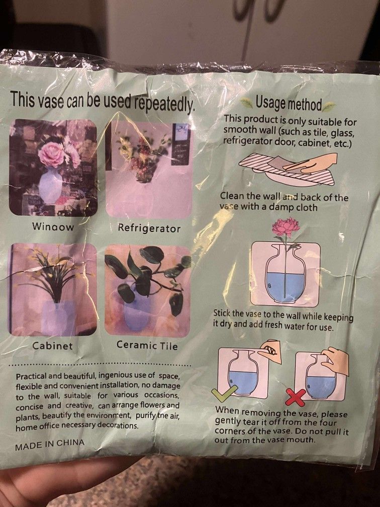 3 Stick To Any Surface Flower Vases