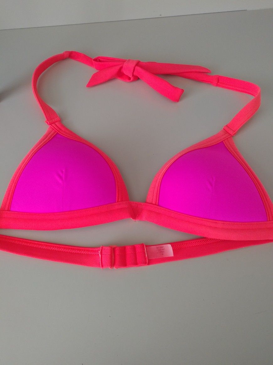 Orange And Pink Bikini Top Size medium
