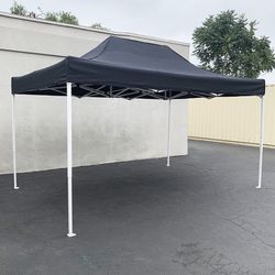 (NEW) $145 Heavy Duty 10x15 FT Outdoor Ez Pop Up Canopy Party Tent Instant Shade w/ Carry Bag (Black, Red)