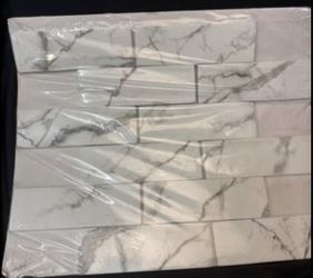 Elida Ceramica Villa Grande White 12-in x 15-in Honed glass Mosaic Floor and Wall Tile lot 5