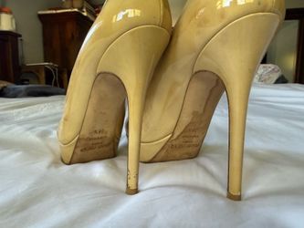 Jimmy Choo nude platform heels
